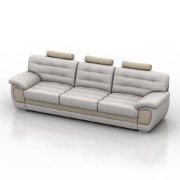 Modern Three Seats Sofa Furniture 3d model