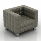 Cube Style Fabric Armchair