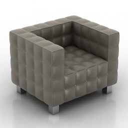 Cube Style Fabric Armchair 3d model