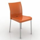 Orange Kunststoff Bürostuhl