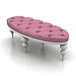 Chesterfield Oval Seat 3d model