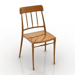 Mẫu ghế gỗ thiết kế đồng quê 3d
