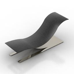 Curved Plastic Lounge 3d model