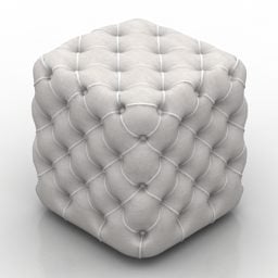 Gestippeld patroon stoel Chesterfield 3D-model