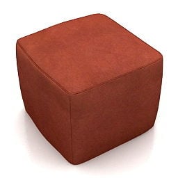 نموذج مقعد مكعب مربع من القماش ثلاثي الأبعاد