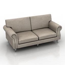 Beige Dawson Sofa 3d model