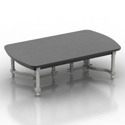 Round Corner Rectangle Table 3d model