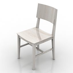 Common Style Wood Chair 3d model