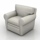 White Fabric Club Armchair