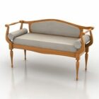 Stylized Camel Wood Sofa