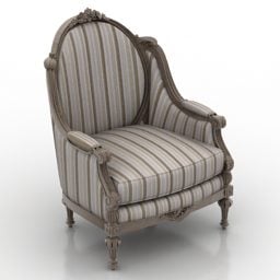 Mô hình ghế bành phong cách cổ điển 3d