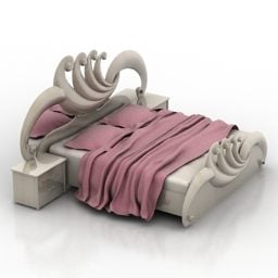 स्टाइलिश बिस्तर 3डी मॉडल