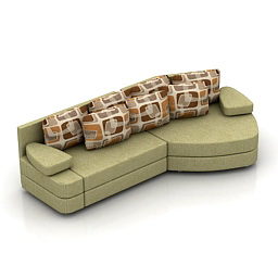 Lounge Sofa Shape 3d model
