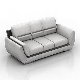 Fabric Modern Sofa 3 Seats 3d model