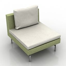 Modern Shape Single Armchair 3d model