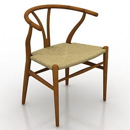 Berömd Wishbone Chair 3d-modell