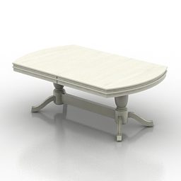 Classic Legs White Table V1 3d model