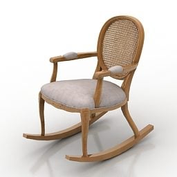 Country Rocking Armchair 3d model