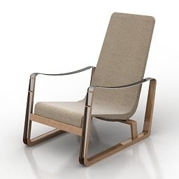 نموذج كرسي بذراعين حديث Vitra Design ثلاثي الأبعاد