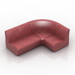 Curved Shape Corner Sofa 3d model