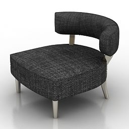 صندلی راحتی مدرن طرح ترایبکا مدل سه بعدی