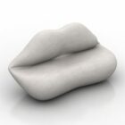 Canapé en forme de lèvres