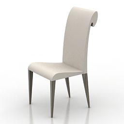 Elegant Restaurant Chair Treccani 3d model