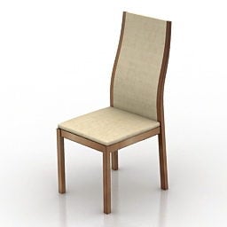 Home Dinning Wood Chair 3d model