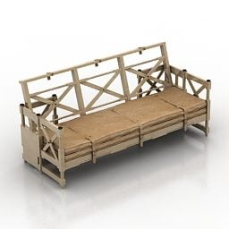 Bamboo Sofa 3d model