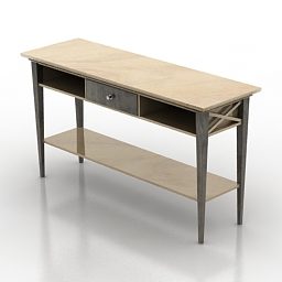 Console Rectangle Table 3d model