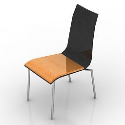 เก้าอี้พลาสติกไม้ Toko โมเดล 3 มิติ