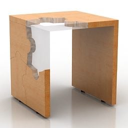 樹脂テーブルパズルデザイン3Dモデル