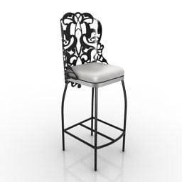 Bar Chair Decoration Back 3d model