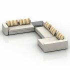 Sektionalt sofabordkombination