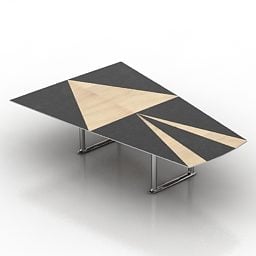 3D model stylizovaného dřevěného stolu