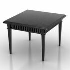 Square Table Black Wood