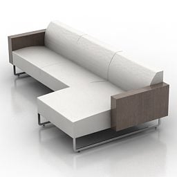 Living Room Sectional Sofa V1 3d model