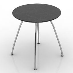 طاولة مستديرة بتصميم بسيط نموذج ثلاثي الأبعاد