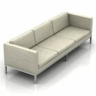 Modernes Sofa Beige Stoff