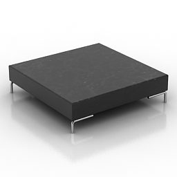 Black Square Coffee Table 3d model