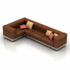 Brown Leather Corner Sofa