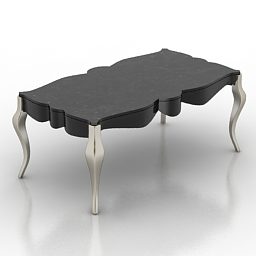 Classic Table Dark Wooden 3d model
