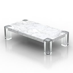 Rectangle Marble Table 3d model