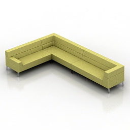 Green Corner Sofa Hoek Design 3d model
