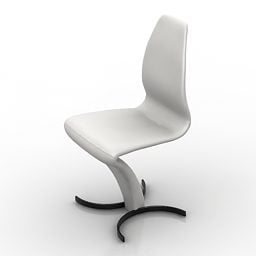 Curved Back Chair 3d model