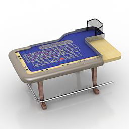 Amerikaans tafelroulettemeubilair 3D-model