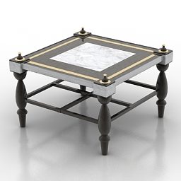 Antique Table Mixed Style 3d model