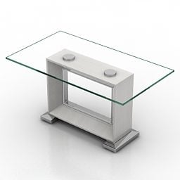 Rectangle Glass Table Furniture 3d model