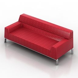 Living Room Red Sofa Lex 3d model