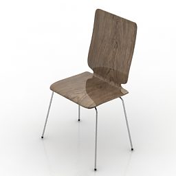 Veneer Wood Chair 3d model